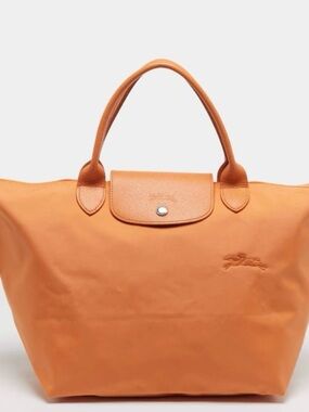 Orange Top-Handle Tote Bag